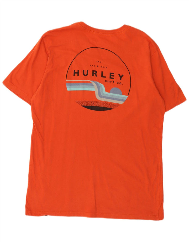 HURLEY Herren-T-Shirt mit Grafik, Größe S, Orange, Baumwolle