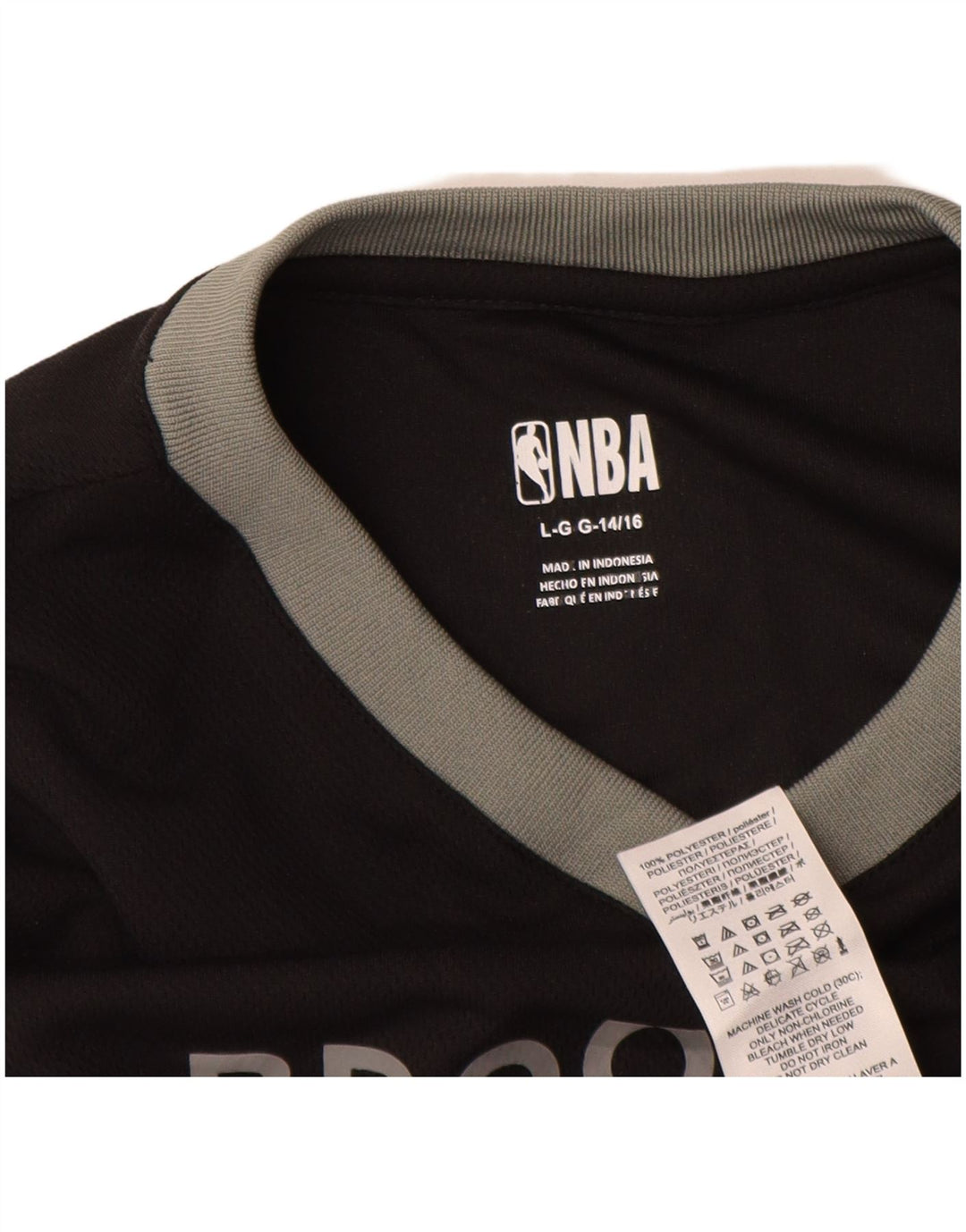 NBA Boys Brooklyn Nets Grafik-Trägershirt, 14–15 Jahre, Größe L, Schwarz, Farbblock