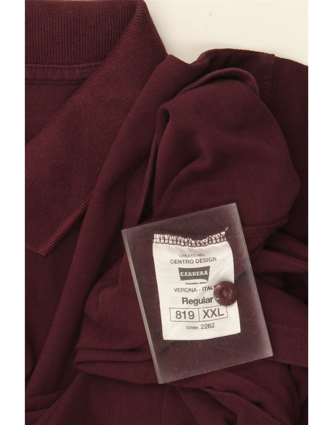 Carrera Herren Regular Poloshirt 2XL Burgund Baumwolle