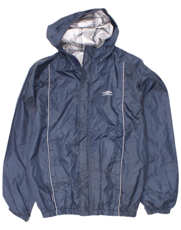 Umbro Jungen-Regenjacke mit Kapuze, 11–12 Jahre, groß, marineblau, Polyester