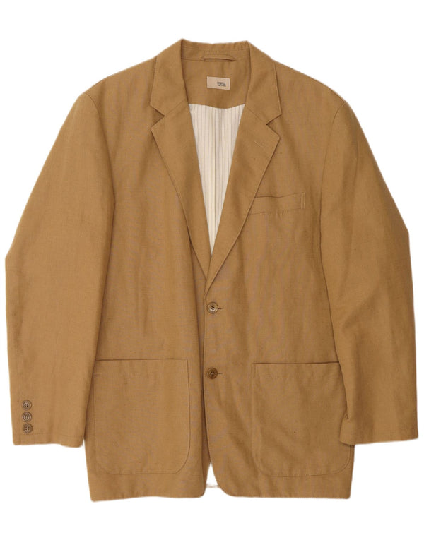 CAMEL ACTIVE Herren-Blazer mit 2 Knöpfen, IT 50, groß, beige, Baumwolle, klassisch