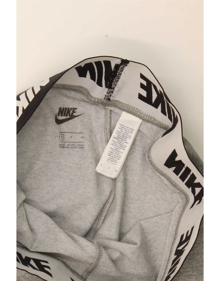 Nike Womens Graphic Leggings UK 8 Small Graue Colourblock-Baumwolle