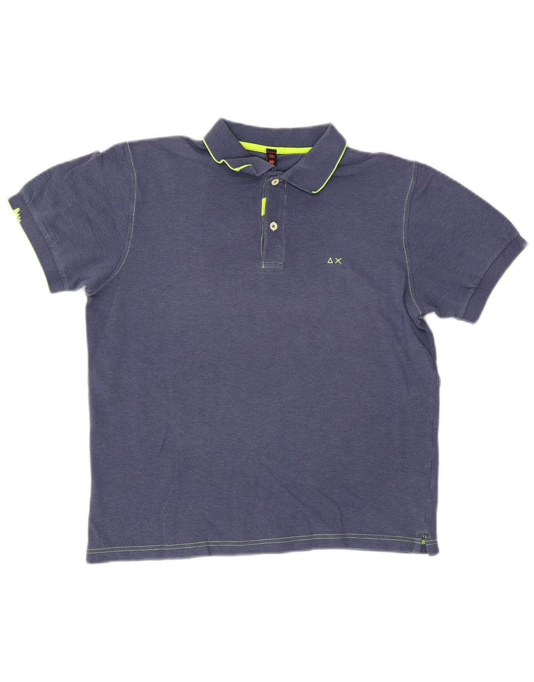 Sun68 Herren-Poloshirt, mittelgroß, marineblau, Baumwolle