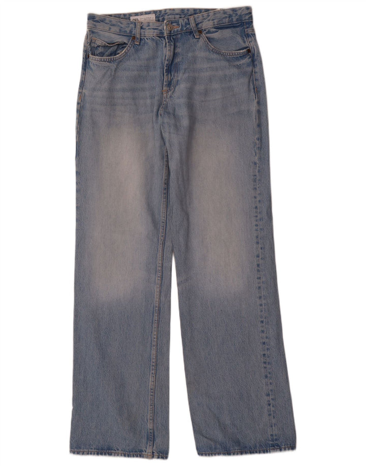 Zara Damen Straight Jeans EU 42 Large W32 L34 Blaue Baumwolle