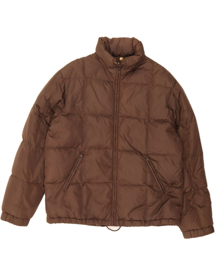 ARMANI JEANS Womens Oversized Padded Jacket UK 16 Large Brown Polyamide Vintage Armani Jeans and Second-Hand Armani Jeans from Messina Hembry 