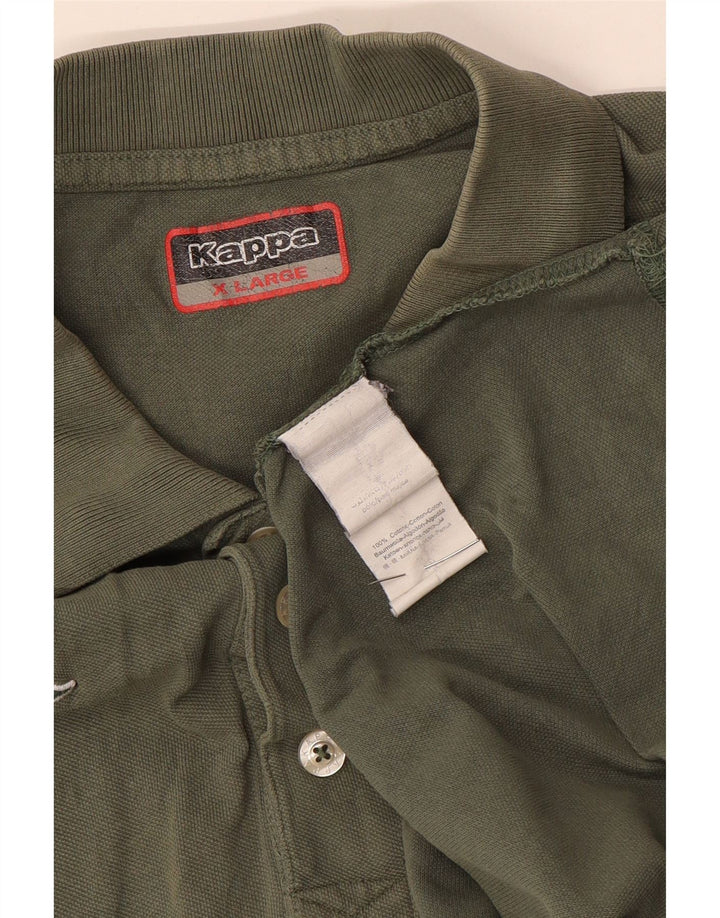 Kappa Herren Poloshirt XL Khaki Baumwolle