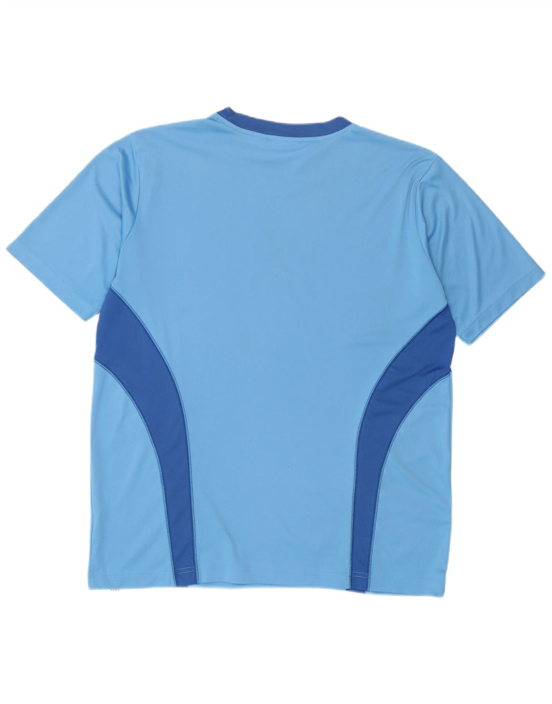 Puma Herren Grafik T-Shirt Top Mittelblau Farbblock