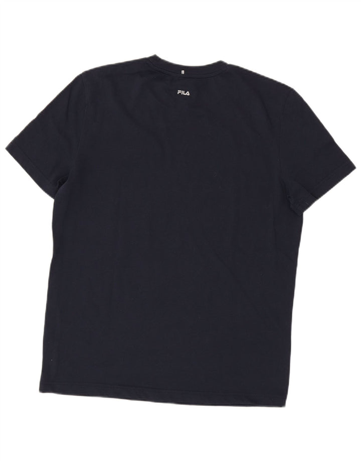 FILA Herren-T-Shirt mit Grafik, Größe S, Marineblau