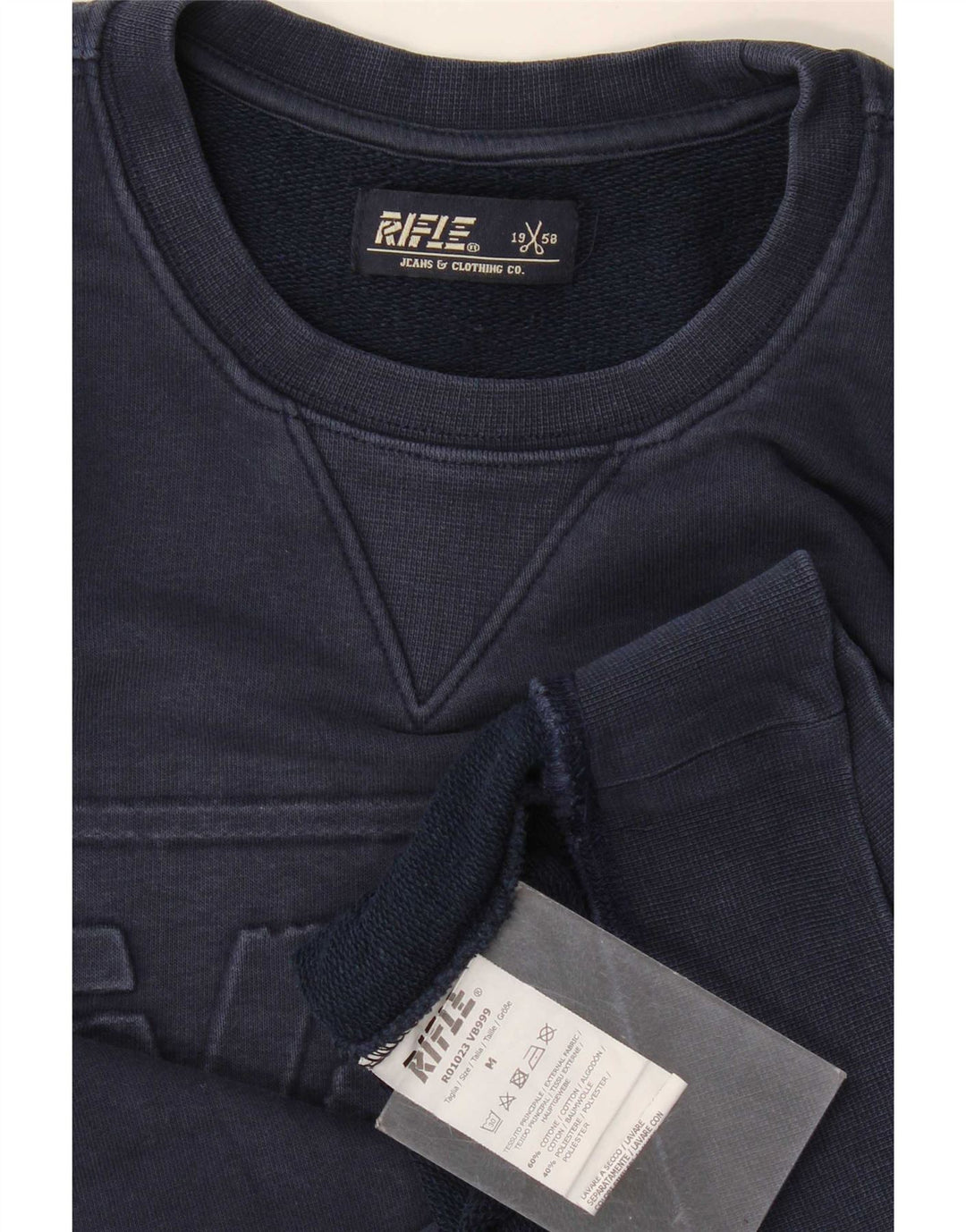 Rifle Herren Grafik-Sweatshirt-Pullover, mittlere Marineblau-Baumwolle