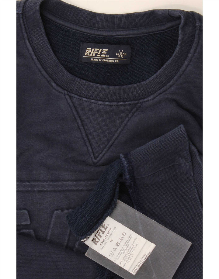 Rifle Herren Grafik-Sweatshirt-Pullover, mittlere Marineblau-Baumwolle