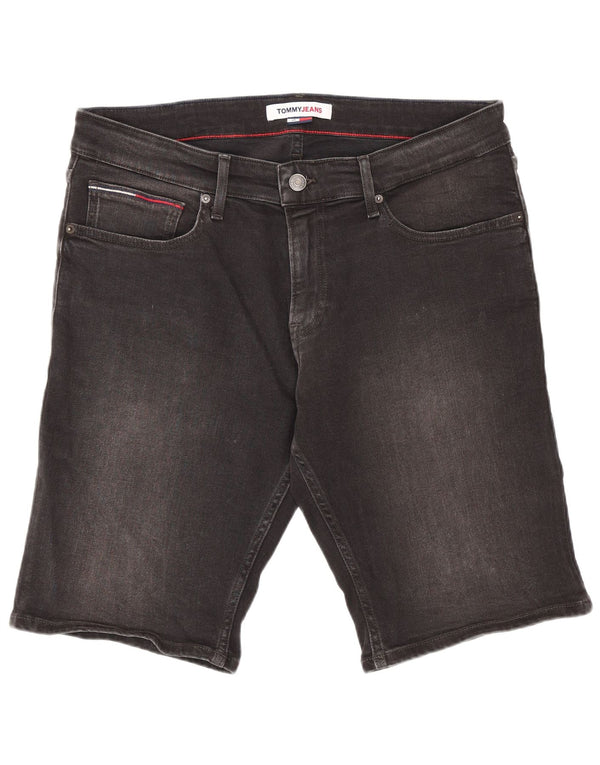 Tommy Jeans Herren Jeansshorts W34 Large Schwarz Baumwolle