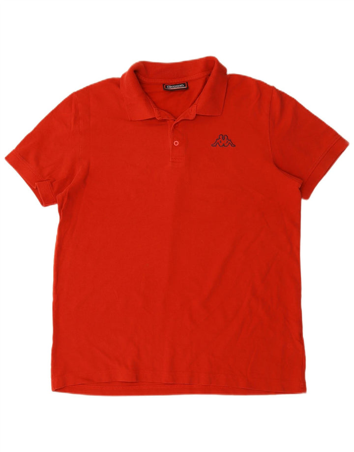 Kappa Herren-Poloshirt, große rote Baumwolle