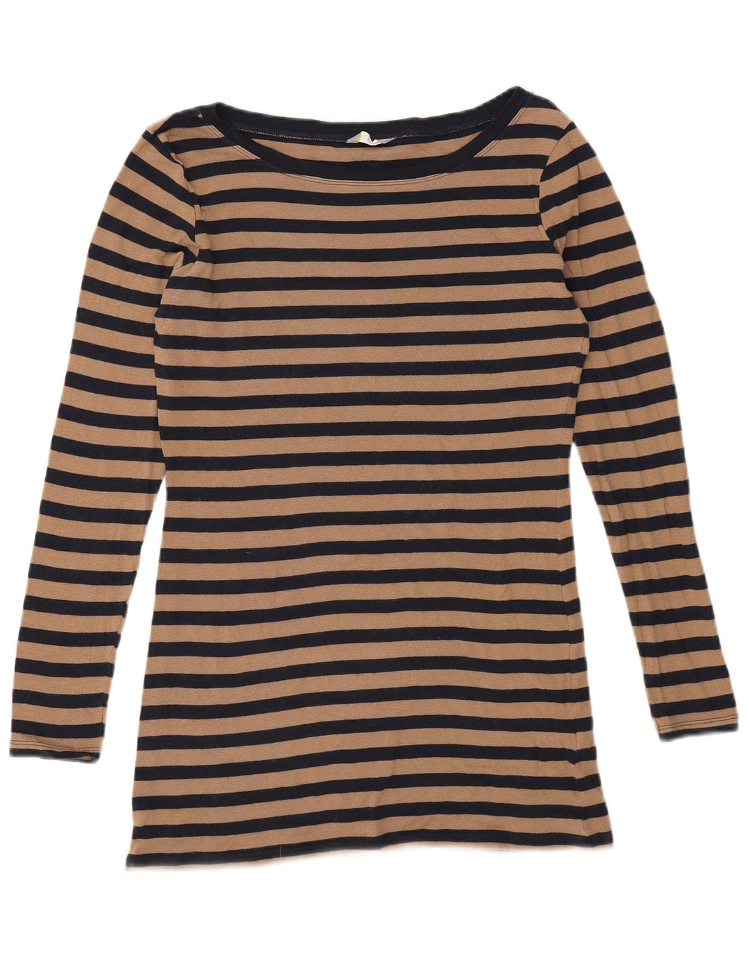Marks & Spencer Damen Top Langarm UK 12 Mittel Marineblau gestreift