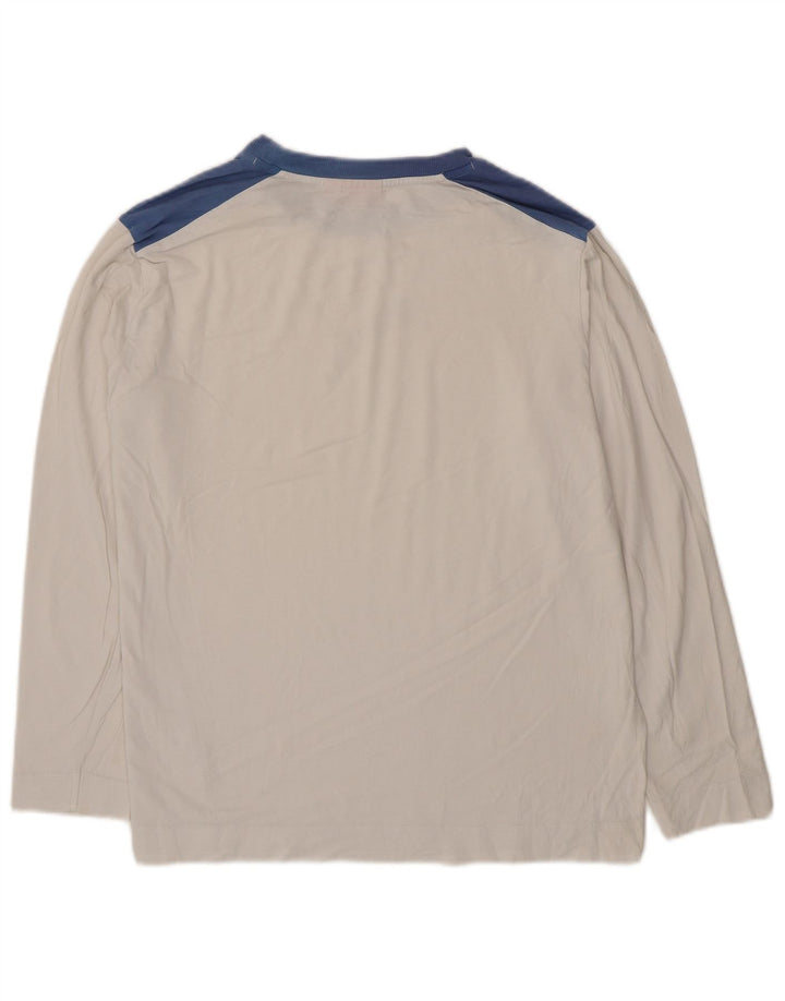 Puma Herren Graphic Top Langarm Small Weiß Farbblock