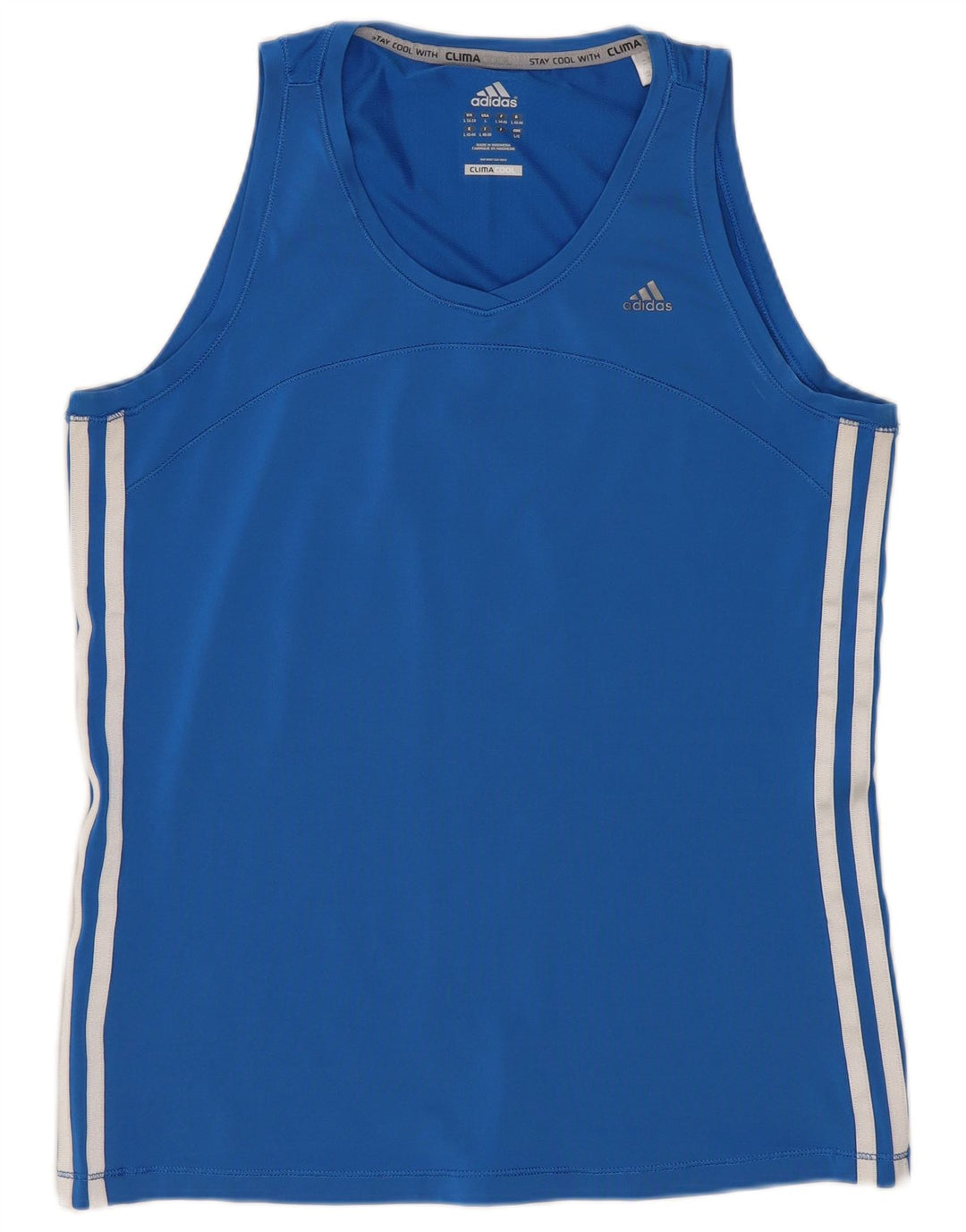 Adidas Damen Climacool Weste Top UK 16/18 Large Blau Polyester