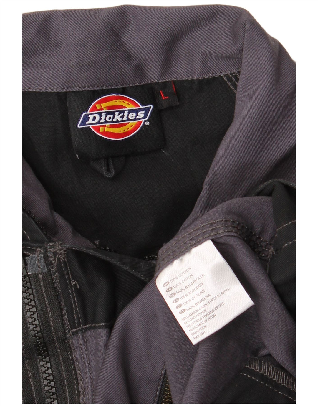 Dickies Herren-Utility-Jacke, UK 40, groß, graue Colourblock-Baumwolle