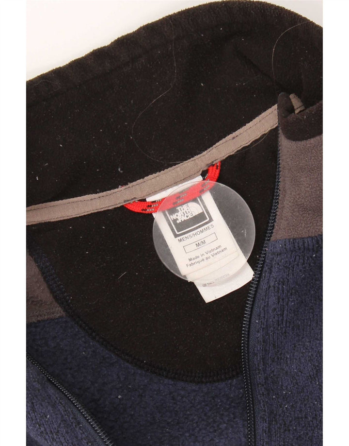 The North Face Herren-Sweatshirt mit Reißverschluss am Hals, mittlerer Marineblau-Farbblock