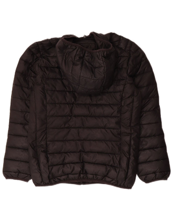 Ellesse Wattierte Jacke mit Kapuze für Jungen, 12–13 Jahre, schwarzes Polyester