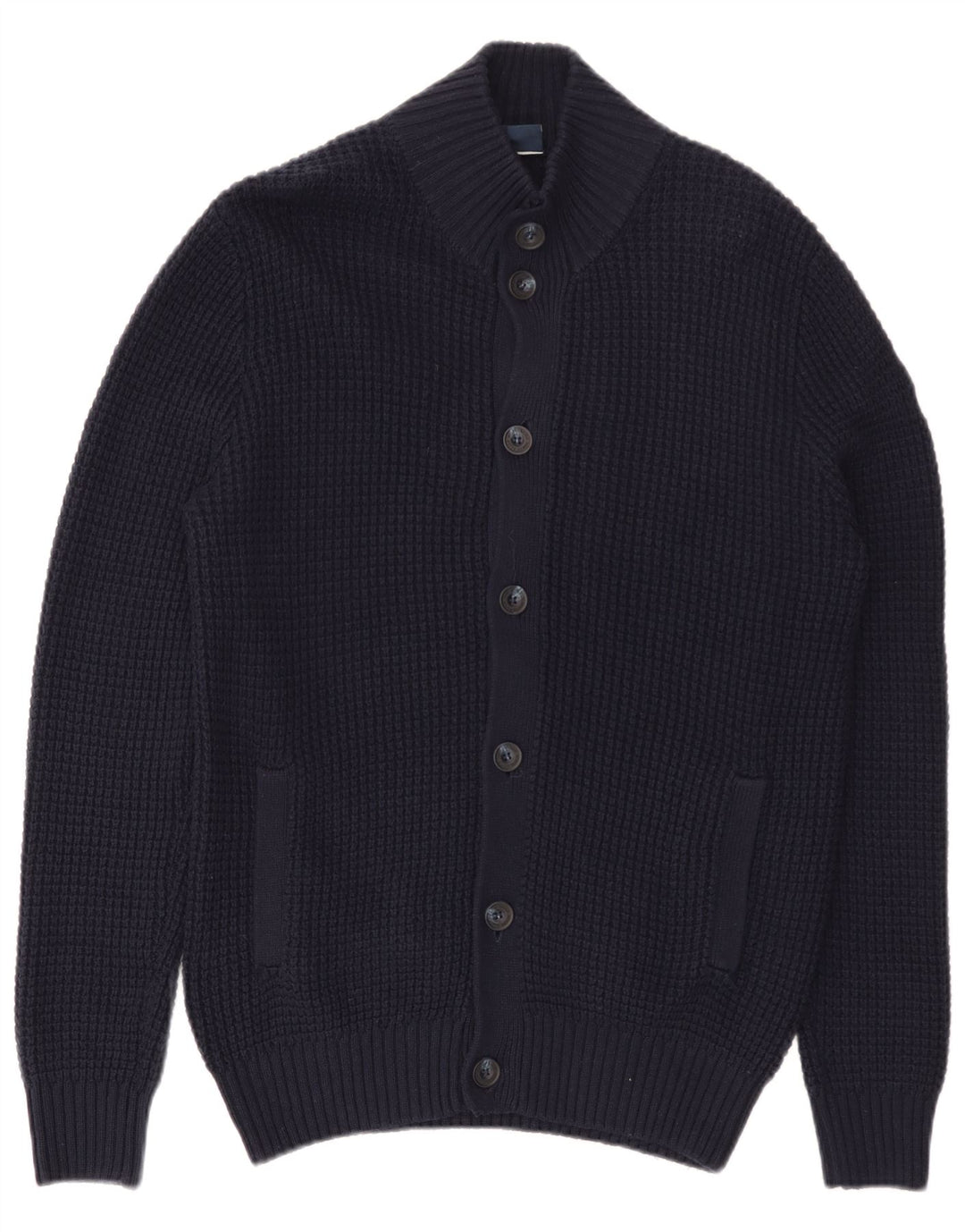 North Sails Herren-Strickjacke aus Baumwolle in mittlerem Marineblau