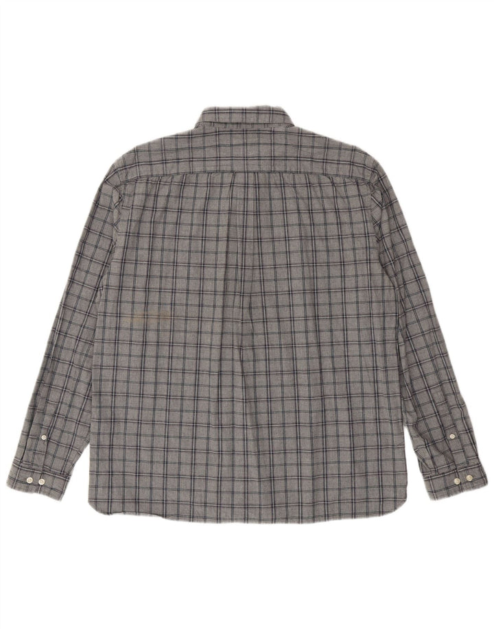 Jack Wills Herren-Hemd mit klassischer Passform, XL, grau kariert, Baumwolle