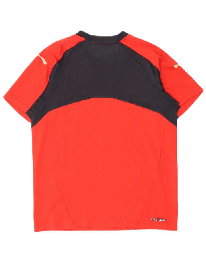 Puma Herren-T-Shirt mit Grafik, Größe S, Rot, Farbblock