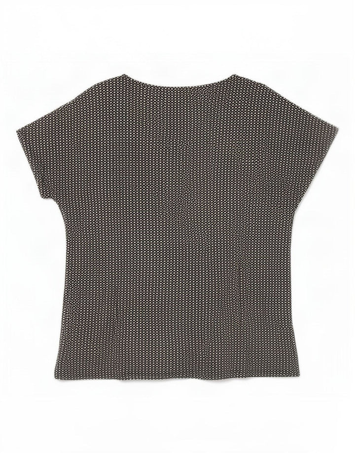 Marks & Spencer Damen-Blusenoberteil, Gr. 44, groß, schwarz gepunktete Viskose
