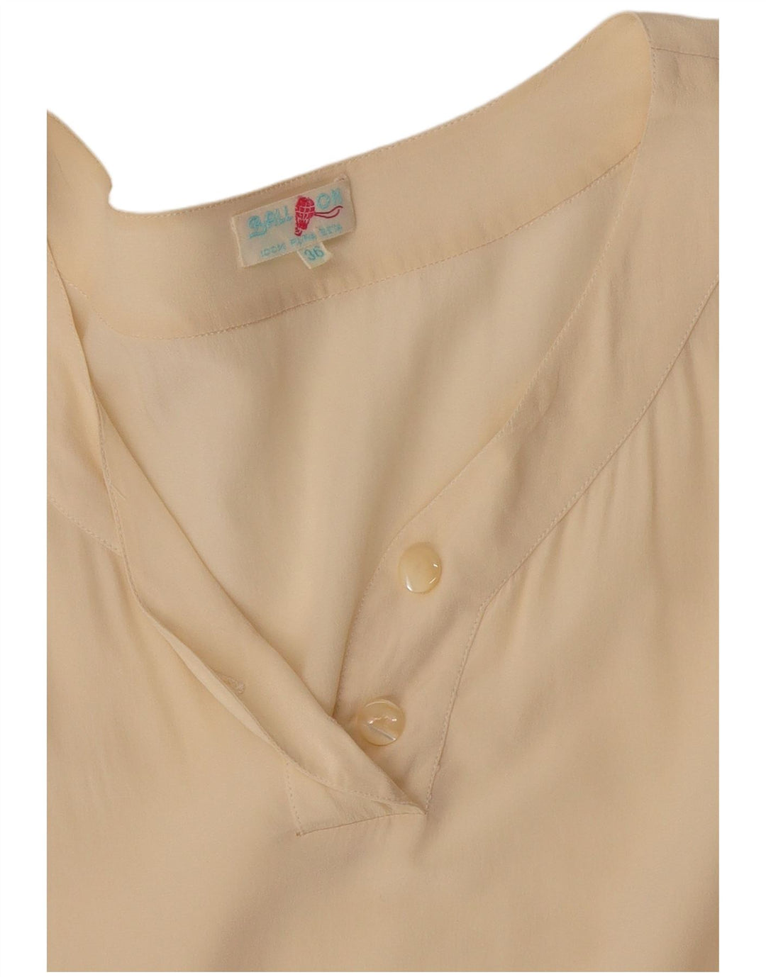 Balloon Damen Bluse Top EU 38 Mittelbeige Seide