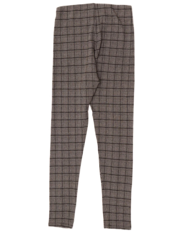 Zara Damen Leggings Mittelgrau kariert