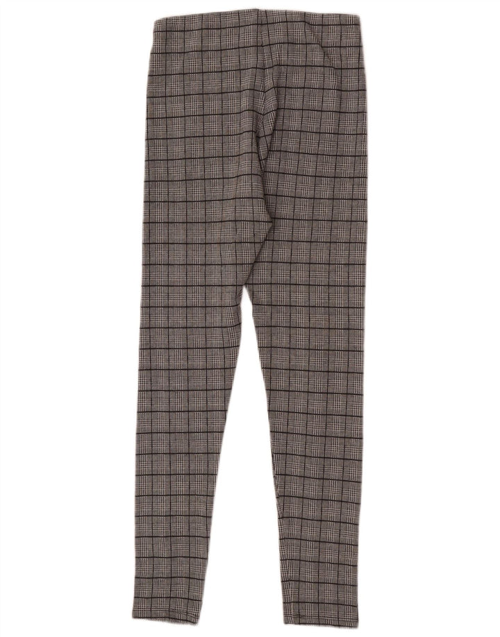 Zara Damen Leggings Mittelgrau kariert