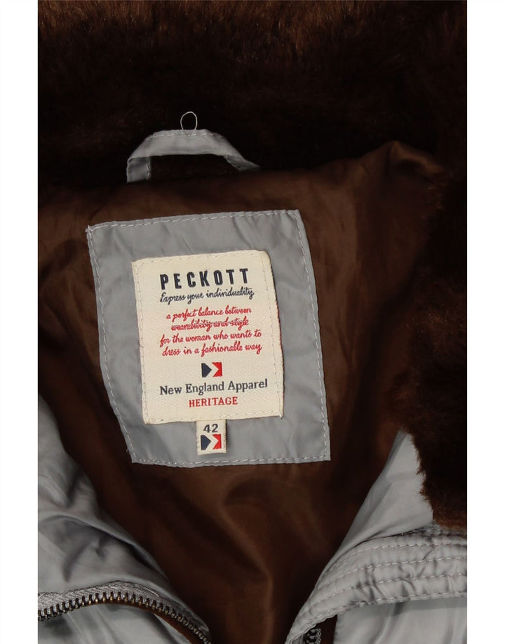 Peckott Damen Heritage Wattierte Jacke IT 42 Mittelgraues Polyester