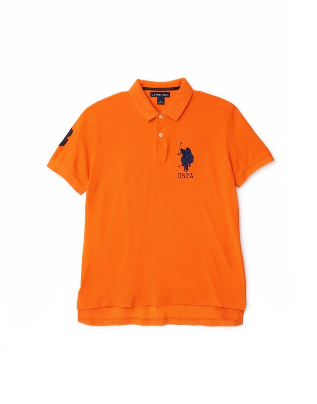 U.S. Polo Assn. Herrenhemd aus Baumwolle, groß, Orange