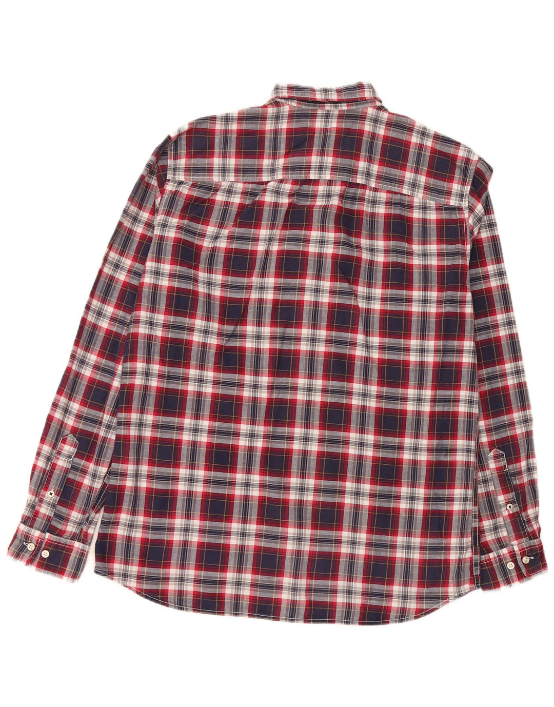 JACK & JONES Herrenhemd aus Baumwolle, mittelgroß, marineblau, kariert
