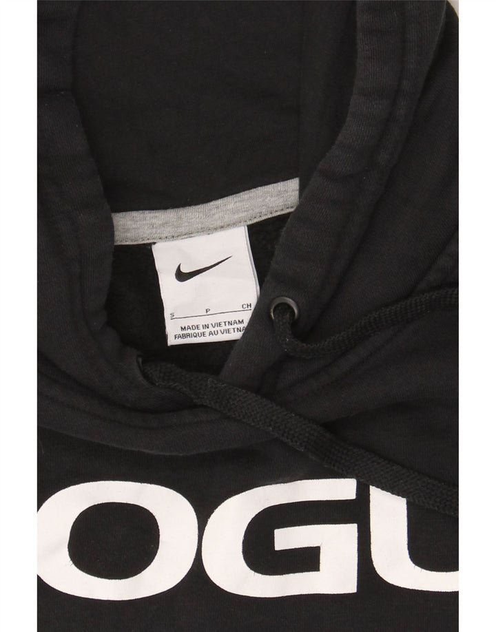 NIKE Mens Graphic Hoodie Jumper Small Black Cotton Vintage Nike and Second-Hand Nike from Messina Hembry 