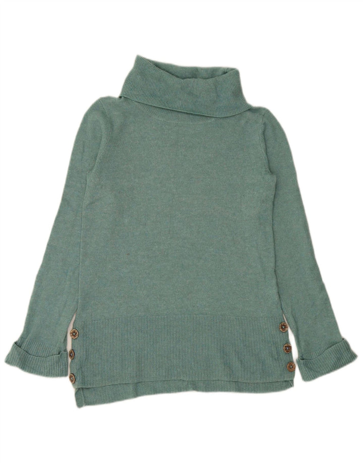 White Stuff Rollkragenpullover für Damen, Gr. 8, klein, grünes Nylon