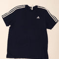 ADIDAS Herren T-Shirt Top Large Marineblau Baumwolle