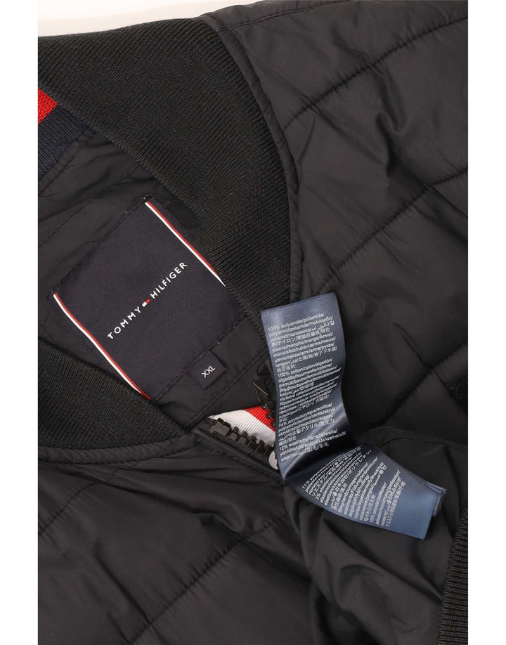Tommy Hilfiger Herren Wattierte Jacke UK 44 2XL Schwarz Polyamid