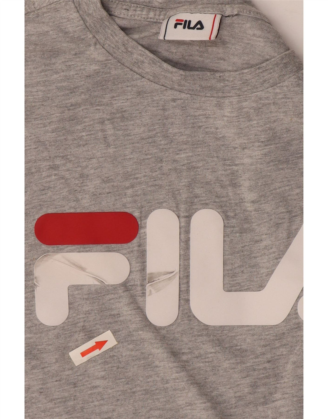 Fila Herren Grafik-T-Shirt-Oberteil aus mittelgrauer Baumwolle