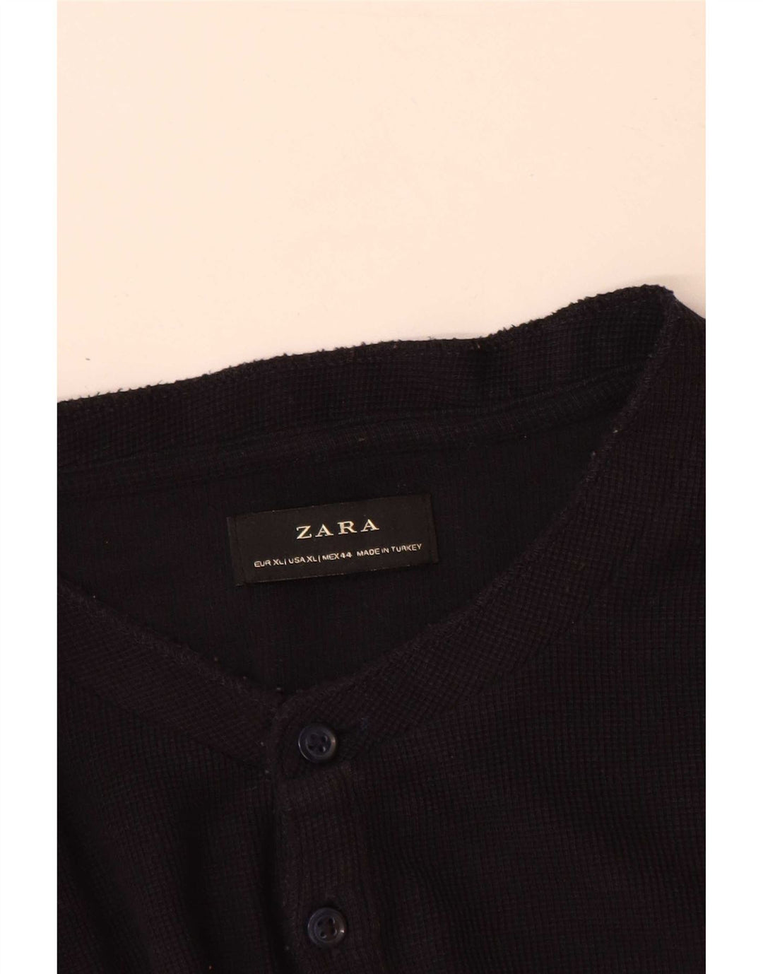 Zara Herren Top Langarm XL Marineblau