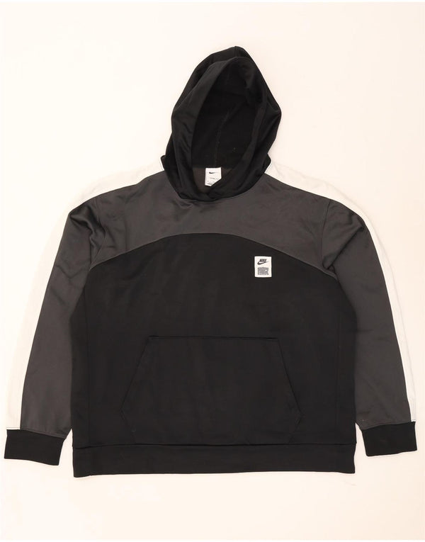 Nike Herren Therma-Fit Hoodie Pullover XL Schwarz Colourblock Polyester