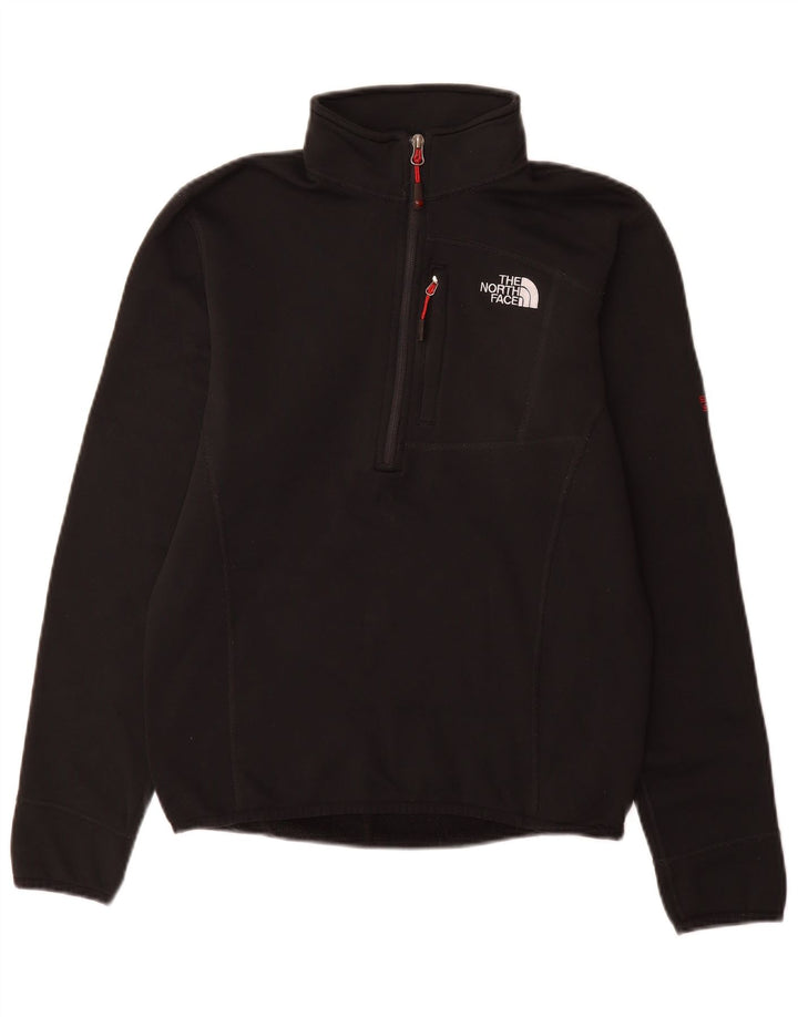The North Face Herren-Sweatshirt mit Reißverschluss am Hals, Größe S, Schwarz, Polyester