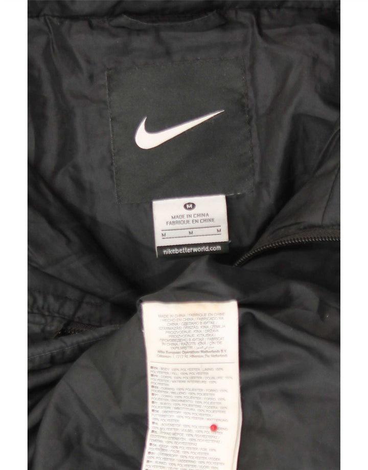 Nike Herren Grafik gepolsterte Jacke UK 38 Medium Schwarz Polyester