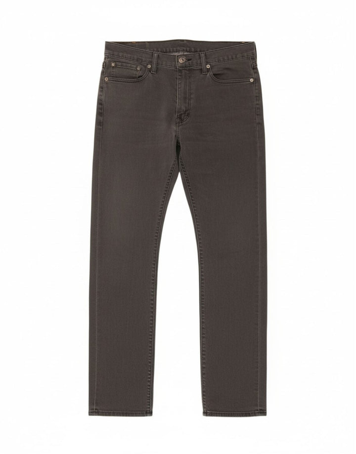 Levi's Herren 513 Slim Straight Jeans W33 L34 Graue Baumwolle