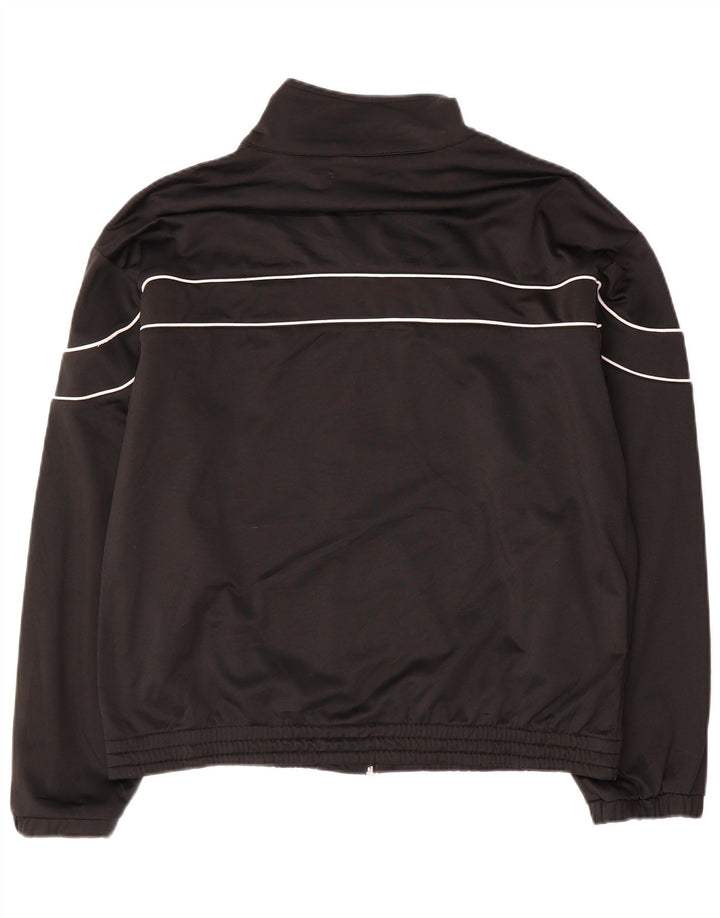 Fila Herren-Trainingsanzug-Top-Jacke aus mittelschwarzem Polyester