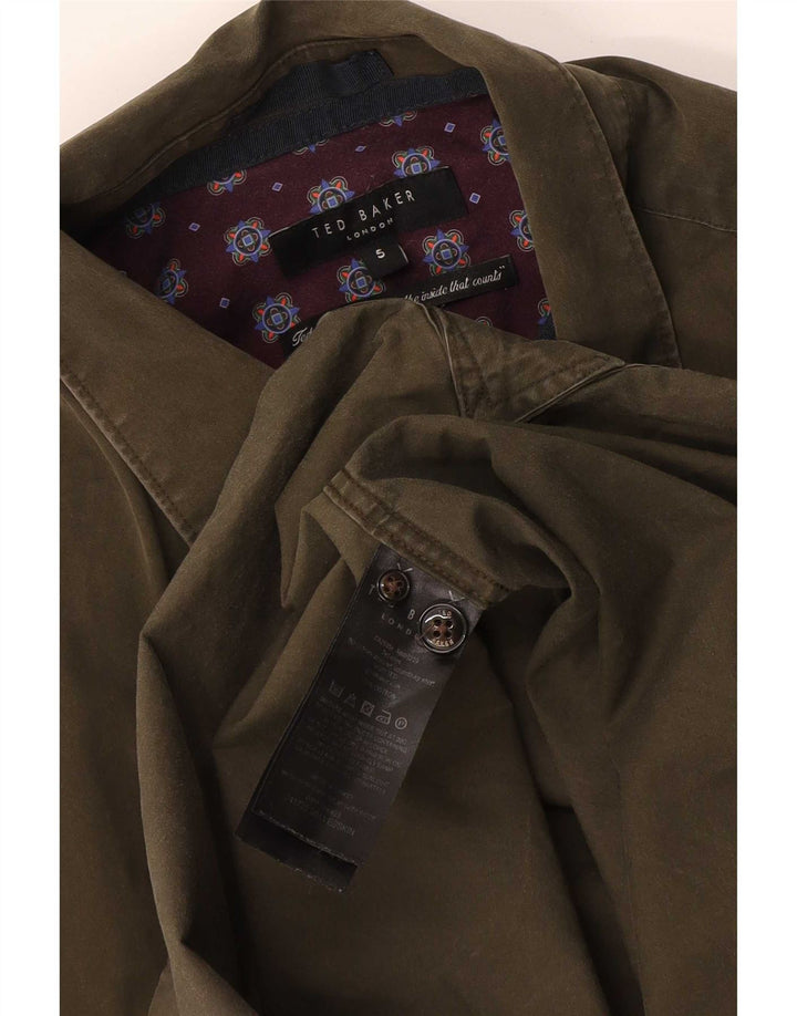 Ted Baker Herrenhemd Größe 5 XL Khaki Baumwolle