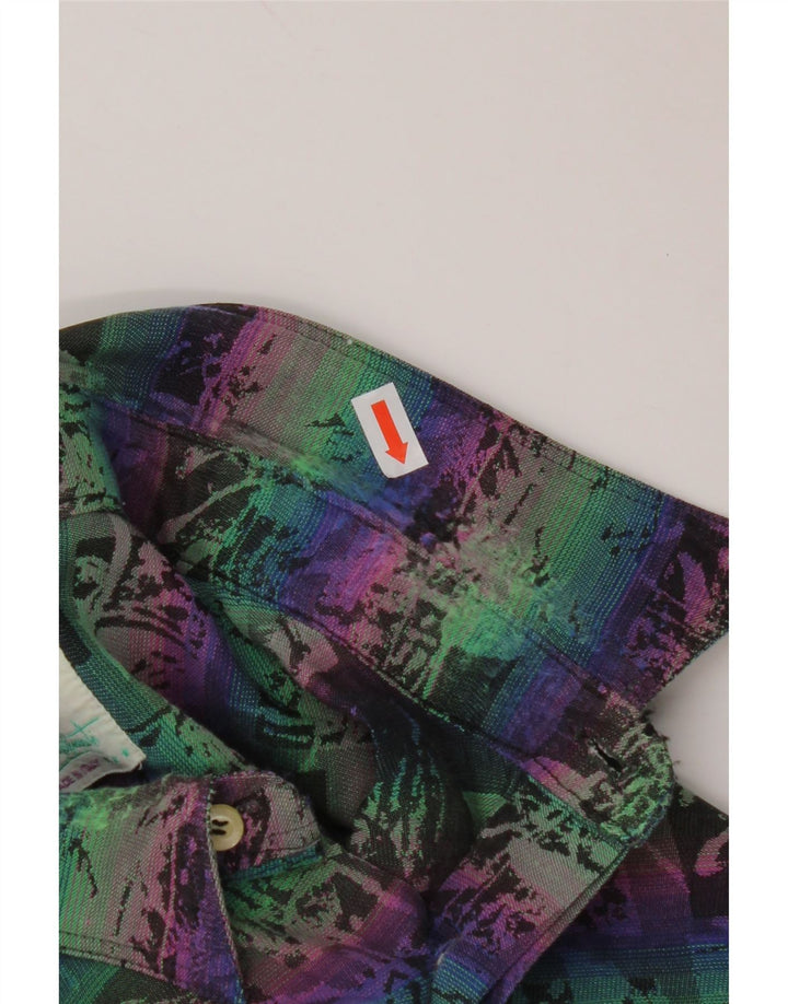 EMOZIONI Herren-Hemd mit abstraktem Muster, groß, mehrfarbig, Baumwolle