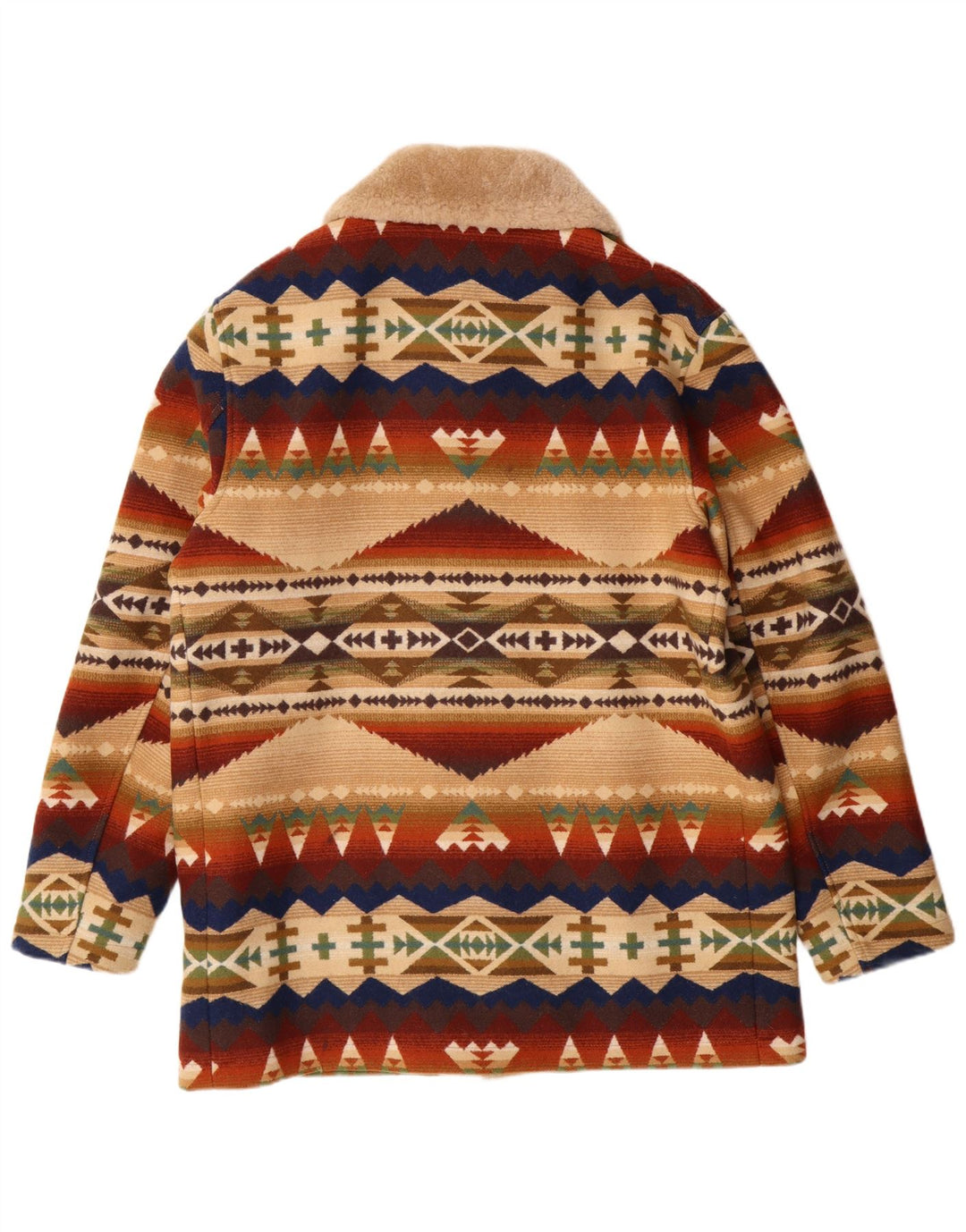 Pendleton Herrenmantel UK 40 Große mehrfarbige geometrische Wolle Azteken
