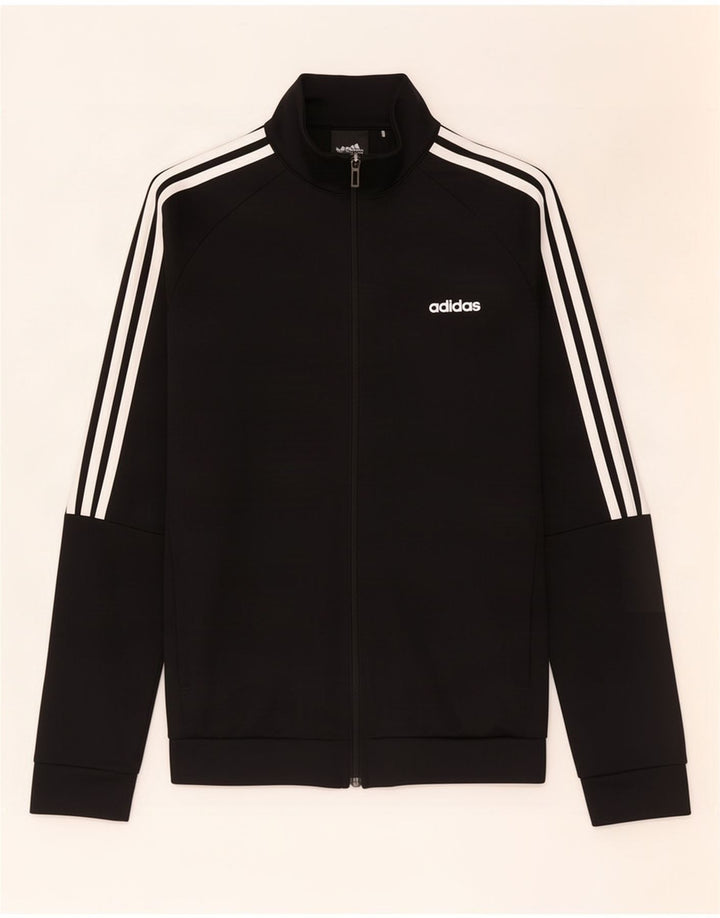 Adidas Damen Climalite Trainingsanzug Top Jacke UK 12/14 Medium Schwarz