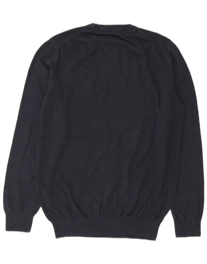 Barbour Herren-Pullover mit Rundhalsausschnitt, mittlere marineblaue Baumwolle