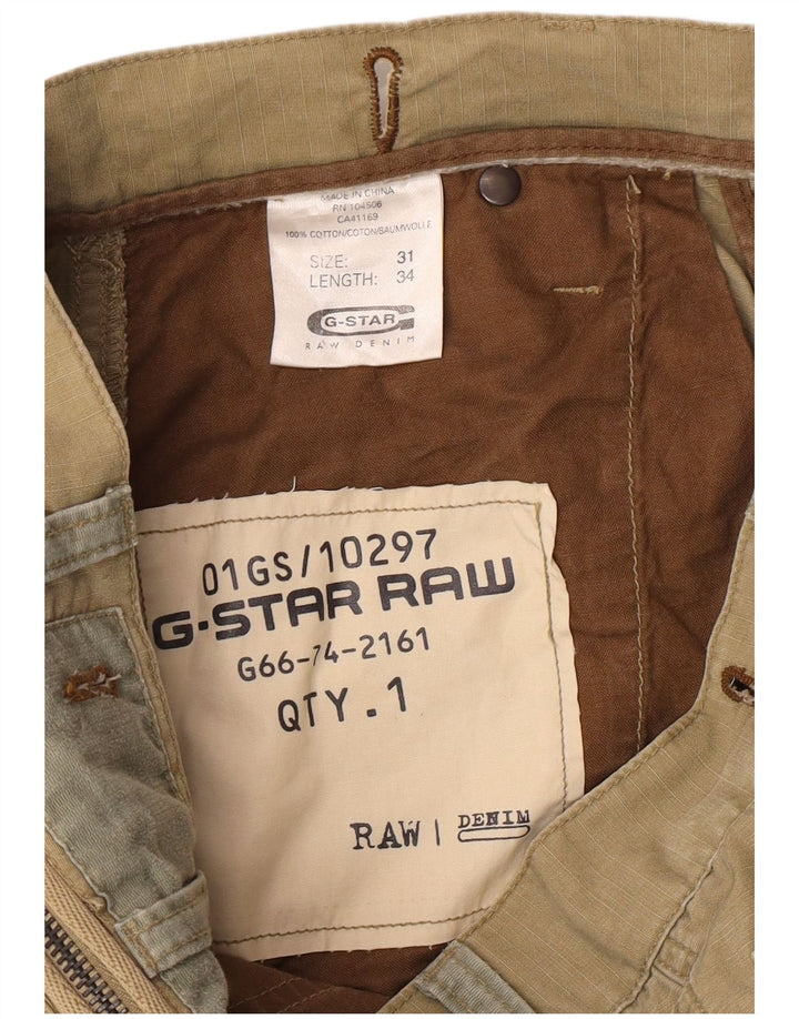 G-STAR Gerade Cargohose für Herren, W31, L34, Khaki, Baumwolle