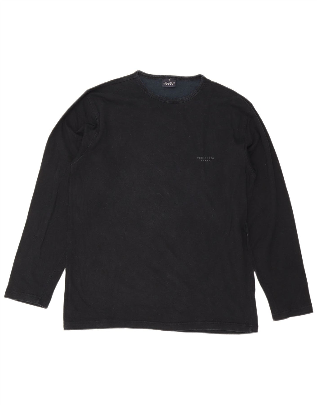 Trussardi Jeans Herren Top Langarm 2XL Schwarz Viskose